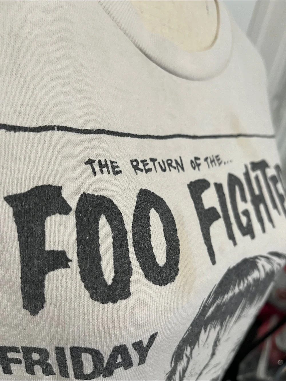 Foo Fighters Frankenstein Oct 31st Nashville TN White Graphic Band T-Shirt
